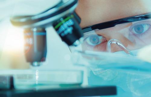 Researcher in a UCLA laboratory