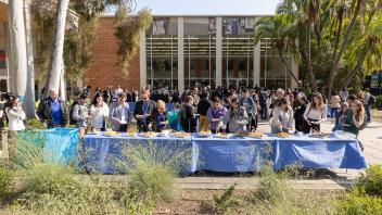 Audience at the reception area
