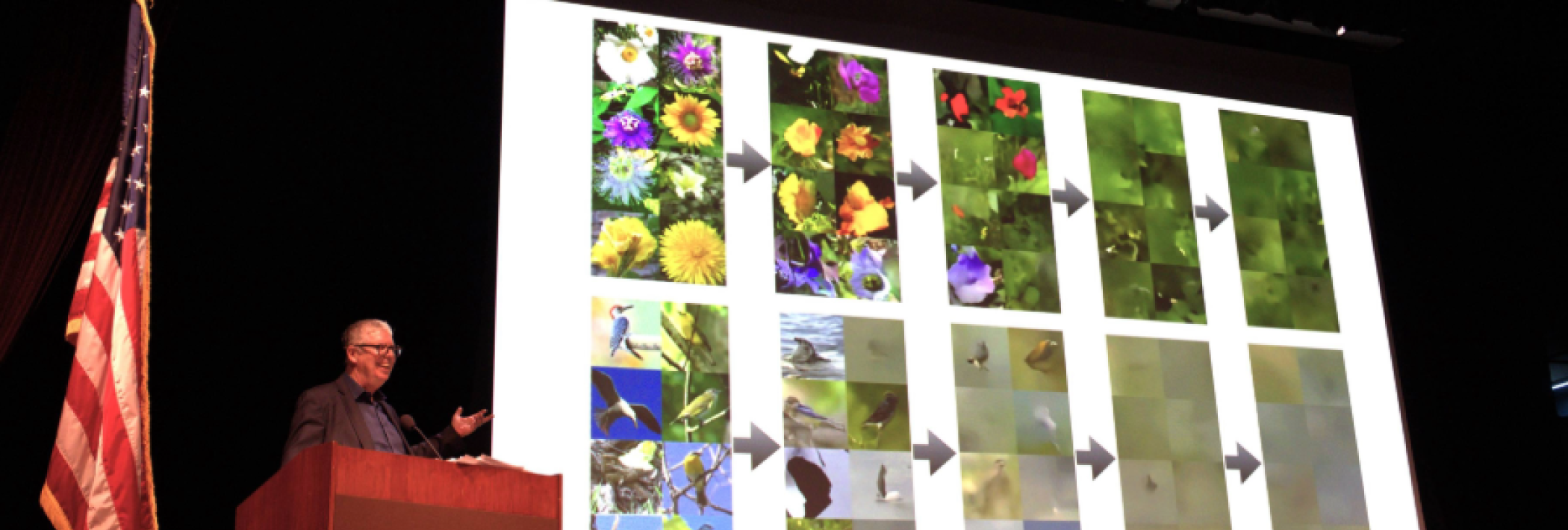 Peter Lunefeld presenting an AI example