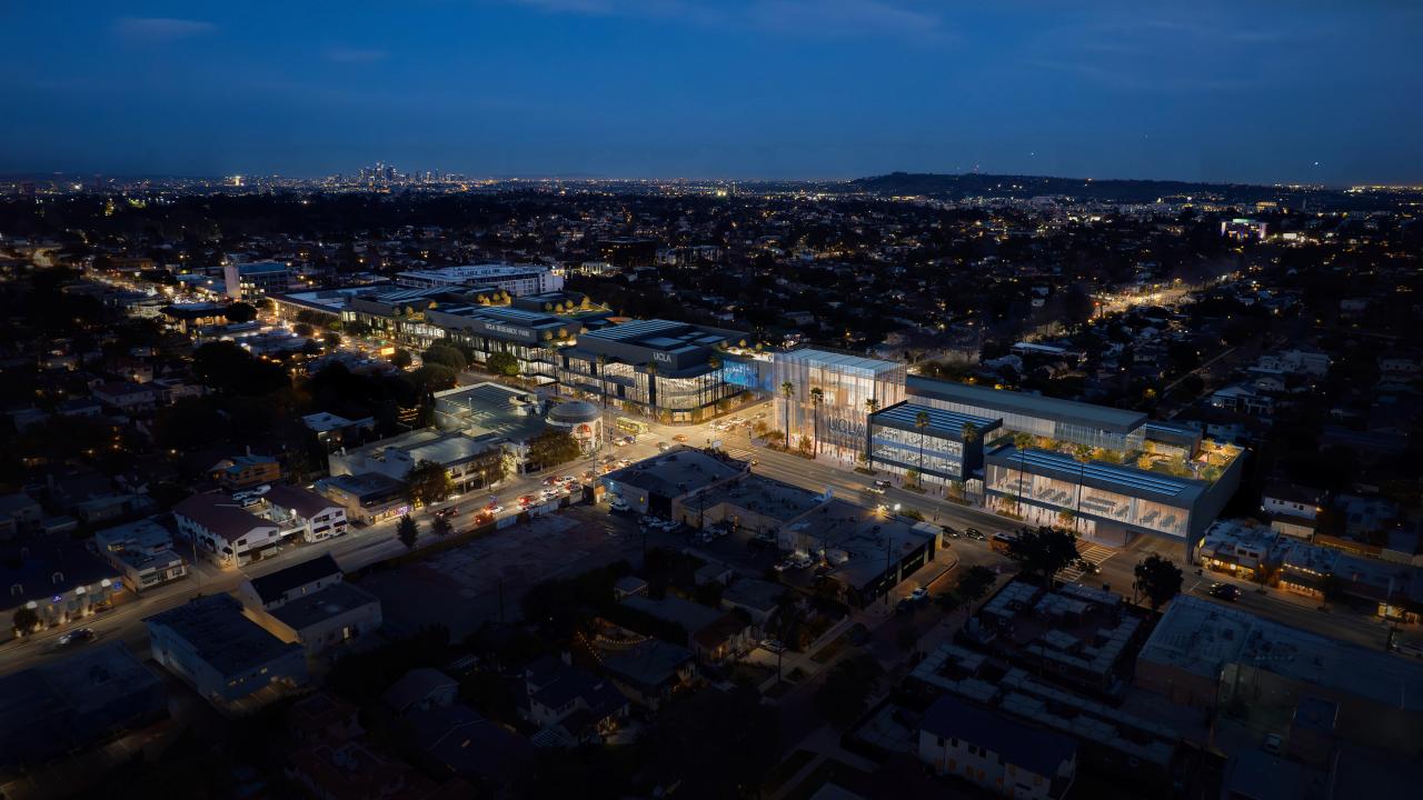 Aerial shot of UCLA Research Park